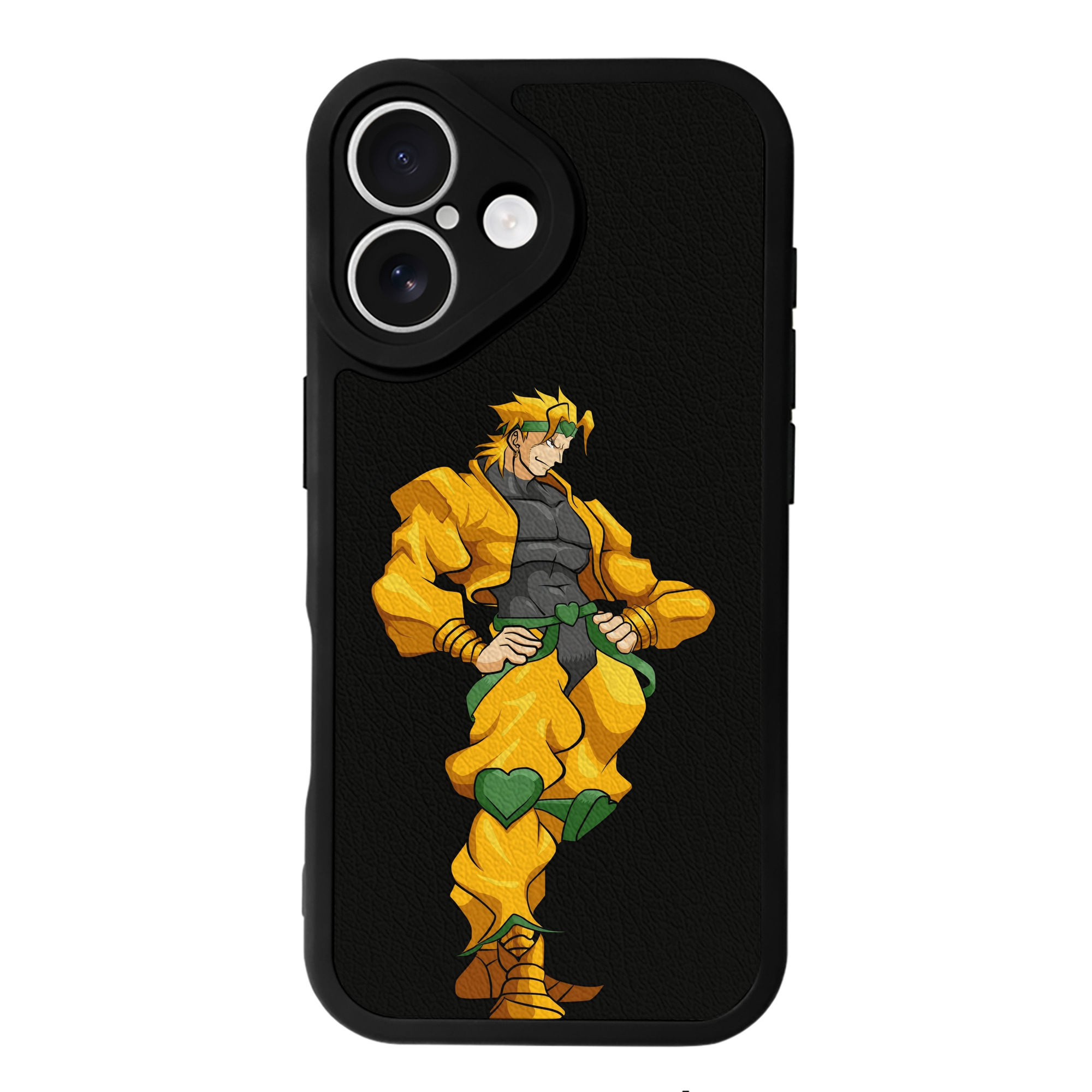 （画像用） ジョジョの奇妙な冒険 ディオ?ブランドー JoJo's Bizarre Adventure Dio Brando 【iPhone 16シリーズ対応】シリコンスマホケース（レザー調） 材質：シリコン